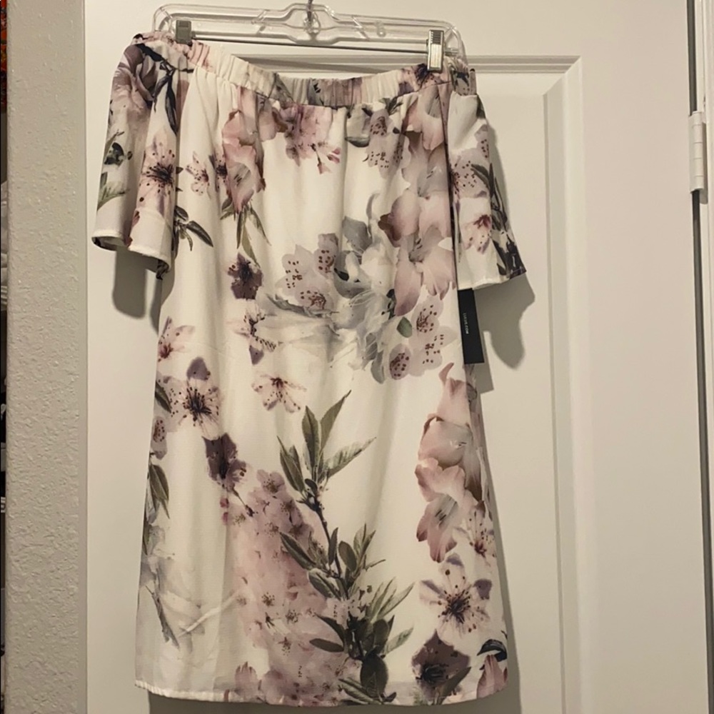 Floral off shoulder dress